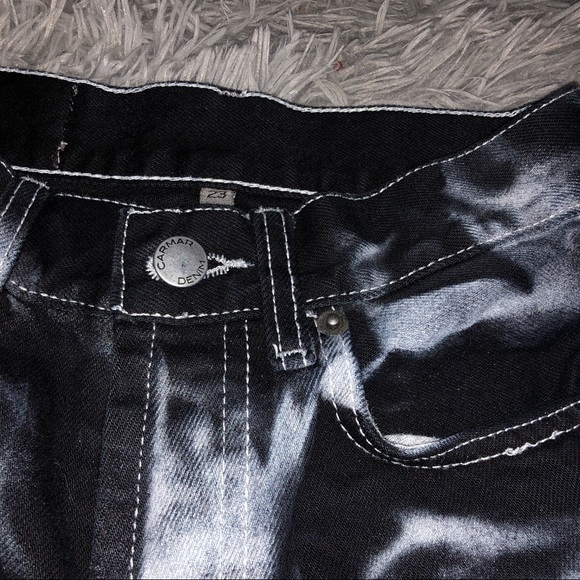CARMAR DENIM- Black/Gray Tye Dye Girlfriend Jeans - Picture 2 of 6